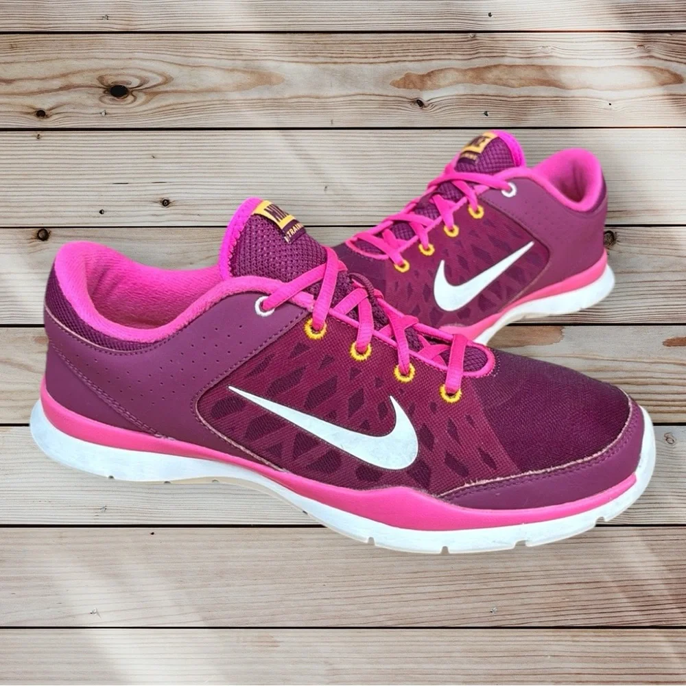 Nike Flex Trainer 3 #580374-603 Pink-White Womens Running Shoes Sneakers Size 10